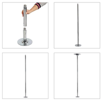 Tubo Portátil de Pole Dance Giratorio y Estático de Acero Dorado de 45 mm para Baile de Stripper