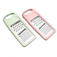 Parutan Buah dan Sayur Multifungsi Jinda Rimei, Kemasan Individual, Pemotong dan Pengiris Melon, Bahan Stainless Steel untuk Dapur