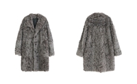 YR1233 bouclés agneaux en peau de mouton manteau de fourrure sur mesure surdimensionné longue longueur hommes hiver mongol agneau manteau de fourrure