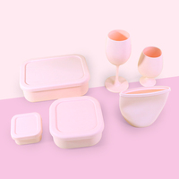 Silicone Bento Box Snack Container Combo Idéal Pique-Nique Travail Voyage Essentiel