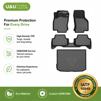 Tapis de voiture TPE de qualité supérieure, résistants aux intempéries, imperméables, inodores, sur mesure, avec texture géométrique 3D avancée