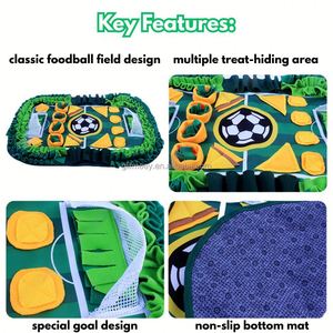 Tapis de reniflement unique <span class=keywords><strong>pour</strong></span> animaux de compagnie sur le thème du terrain de football, antidérapant et enroulable, <span class=keywords><strong>pour</strong></span> friandises <span class=keywords><strong>pour</strong></span> chiens - Product Image 3