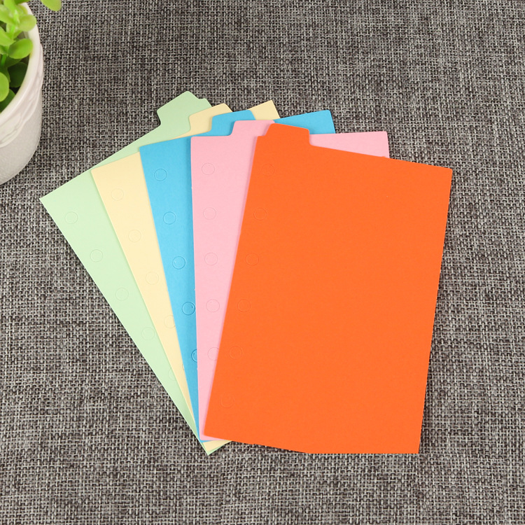 A5 A6 A76リングバインダーインデックスページA44穴カラー