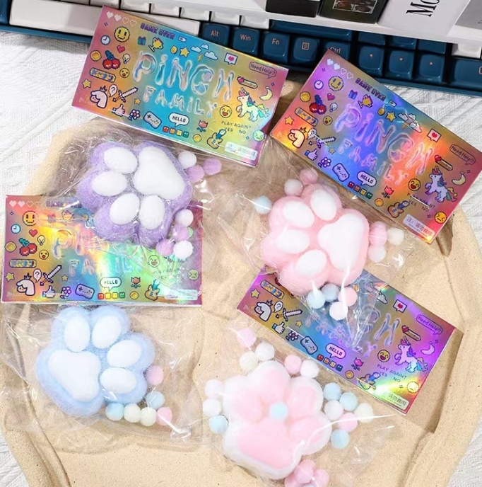 7x7cm mixed  colors with card (fluff)