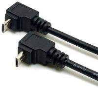 Câble USB 2.0 mâle vers micro USB coudé à 90 degrés (haut et bas)