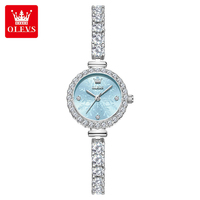 Montre à quartz pour femme OLVES 5889, élégante, lumineuse, avec diamants, étanche, montre-bracelet décontractée pour femme, montre de soirée