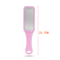 Râpe à pieds professionnelle en acier inoxydable colorée et durable avec manche en plastique et lame tranchante, personnalisable avec logo, pour éliminer les callosités