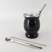 Ensemble de tasses en acier inoxydable à Double paroi 8 Oz, gourde à thé, calebasse, style brésilien, Top des ventes 2022