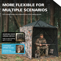 Tente de chasse et de tir à l'arc portable en nylon imperméable camouflage 6 places pour la chasse et le tir à l'arc
