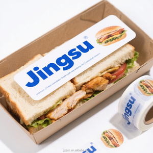 Logotipo personalizado impermeable Hamburgo caja de embalaje pegatina para alimentos para mascotas Pizza aceite de oliva para tiendas de <span class=keywords><strong>hamburguesas</strong></span> - Product Image 3