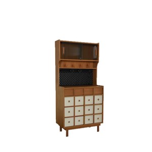 Vintage Style Solid Wood <b>Sideboard</b> 90x45x187cm Multi Functional Storage Cabinet For Dining Room Teak Wood Cabinet - Product Image 5