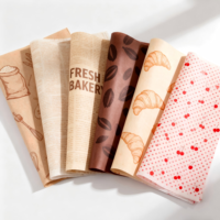Papier d'emballage pour sandwichs et pizzas épais imprimé sur mesure, papier de cuisson anti-graisse, emballage alimentaire jetable, en-cas, chocolat, logo