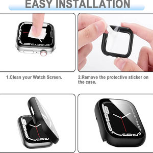 เคสสมาร์ทวอทช์สำหรับ iWatch <span class=keywords><strong>Series</strong></span> 11 10 9 8 7 <span class=keywords><strong>6</strong></span>พร้อมเคสป้องกันหน้าจอกระจกนิรภัยสำหรับ <span class=keywords><strong>Apple</strong></span> <span class=keywords><strong>Watch</strong></span> <span class=keywords><strong>Series</strong></span> 11 - Product Image 5