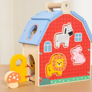 Giocattolo Educativo <span class=keywords><strong>Montessori</strong></span> Ecologico in Legno con Forme di Animali da Abbinare, con Maniglia per il Trasporto, per Bambini da 2 a 4 Anni - Product Image 4