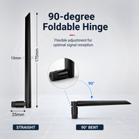 Antenne pliable en caoutchouc 5dBi à connecteur mâle -J, bande complète 4G LTE 3G 2G, pour routeur industriel et passerelle