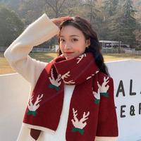 Zifeng OEM Hiver Nouvel An Noël Jacquard Tricoté Doux En Peluche Flocon De Neige Pashmina Châle