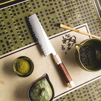 Couteau de cuisine Nakiri de 6,5 pouces, version chinoise de l'acier en poudre M390/PM204, couteaux Nakiri, manche en bois Mkuruti et imitation ivoire