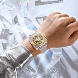 Montre Homme Automatique Mécanique Squelette Saphir OEM Personnalisée Étanche avec Aiguille en Silicone de Hangzhou pour Cadeau du Nouvel An - Product Image 4