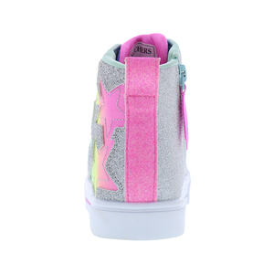 Zapatillas Skechers Lights Twinkle Sparks Stellar Star PS para Niña, Plateadas Multicolor, de Caña Alta con Luces - Product Image 3