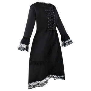 Disfraz de Halloween, Vestido de Encaje con Volantes de Manga Larga, Estilo Gótico Lolita para Mujer, Tallas XS, S, M, L, XL, XXL, XXXL - Product Image 3