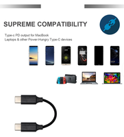 Kabel RAVIAD 15CM USB-C ke USB-A 3A Pengisian Cepat Ringan Berbahan Nilon Kepang untuk IPhone///Google-Hitam