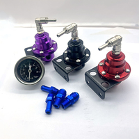 Régulateur de pression de carburant universel en aluminium réglable, pièces automobiles, amplificateur de carburant, kit de raccords de manomètre numérique de pression de carburant