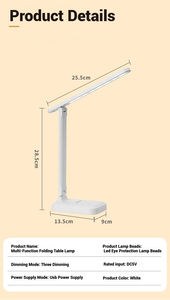 USB 충전 800mA Led 학습 접이식 테이블 램프 3 색 온도 대형 조명 야간 조명 책상 연구 램프 - Product Image 6