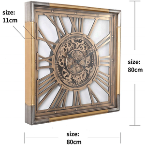 Infinity Time Wholesale Style Design <span class=keywords><strong>Horloge</strong></span> <span class=keywords><strong>murale</strong></span> carrée Engrenages mobiles en métal doré Art <span class=keywords><strong>Horloge</strong></span> <span class=keywords><strong>murale</strong></span> <span class=keywords><strong>Horloge</strong></span> <span class=keywords><strong>murale</strong></span> Design moderne - Product Image 6