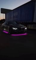 Kit d'éclairage sous carrosserie RGB 120x150cm pour voitures, 12V DC, bande lumineuse néon contrôlée par application avec 7 couleurs statiques et modes de dégradé