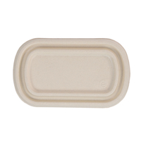 Plateau et assiette en fibres de canne à sucre pour micro-ondes et four avec compartiment compostable étanche Premium
