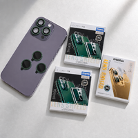 Protection d'objectif en verre trempé métallique pour iPhone 15 Pro Max, installation facile, film pour objectif de caméra Eagle Eye, vente chaude