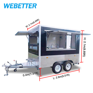 WEBETETR caravane mobile cuisine camion alimentaire remorque chariot alimentaire à vendre - Product Image 2