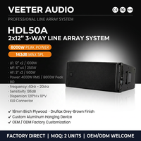 Sistema de Audio Profesional de Tres Vías HDL50A-4K, Sistema Activo con Neodimio, Resistente al Agua, Altavoz de Madera Contrachapada de 8000 Vatios Pico