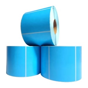 Autocollants thermiques adhésifs de couleur personnalisée, imperméables, autocollants thermiques directs, rouleau d'autocollants à code-barres - Product Image 1