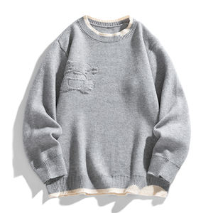 Nouveau style 2026 Pulls pour hommes Horse Men, col montant, demi-zip, pull Paul décontracté, haut tricoté décontracté - Product Image 4