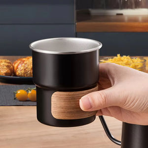 Ensemble de préparation de café portable moderne en acier inoxydable, couleur noire, pour les voyages - Product Image 4