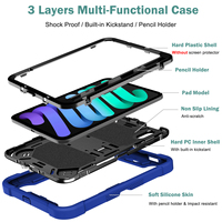 Coque pour iPad mini 8, antichoc, antidérapante, anti-poussière, avec support pliable, silicone PC robuste, OEM ODM disponible