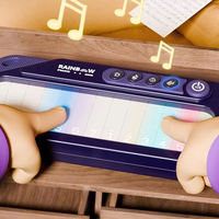 Latest Portable Pocket Music Toy Plastic Rainbow Light Battery Operated Electronic Touch Sensing Keyboard Piano Educational