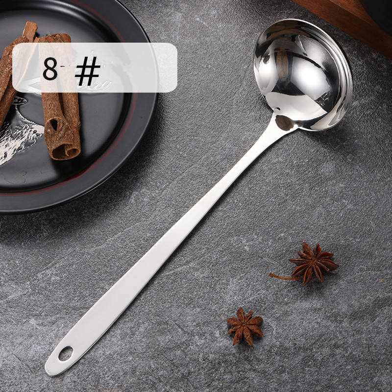 8#Cucharón de sopa de plata