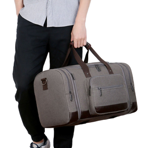 <span class=keywords><strong>Bolsa</strong></span> <span class=keywords><strong>de</strong></span> equipaje informal unisex <span class=keywords><strong>de</strong></span> lona, ​​gran capacidad, expandible, para deportes, Fitness, viajes, cierre con cremallera, asa suave, correa ajustable - Product Image 1