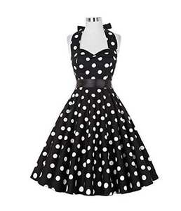 <span class=keywords><strong>Robe</strong></span> à bretelles à pois rétro à fleurs <span class=keywords><strong>Hepburn</strong></span> vintage années 50 60 pin-up rockabilly <span class=keywords><strong>robe</strong></span> de fête de la Saint-Valentin - Product Image 5