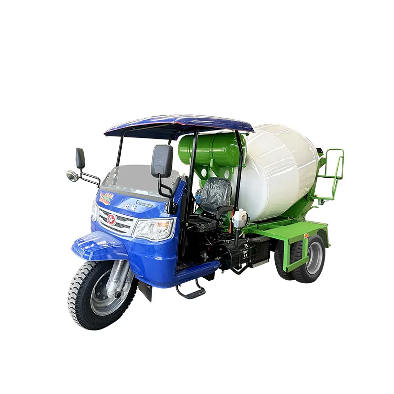Portable Concrete Mixer Truck 3.5 Cubic Meters Self-loading Cement Mixer With Plastic Drum