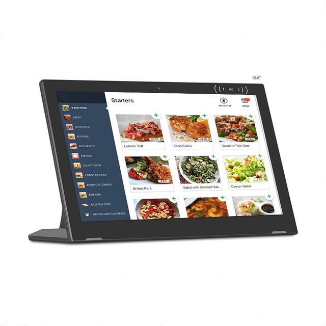 15.6 Inch l Shape Customer Feedback Terminal and Restaurant POS Tablet Android 6.0 RK3368 2+16 Battery Optional