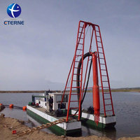 Drague à aspiration par jet, bateau submersible, pompe à sable, ponton flottant, moteur diesel, transmission par engrenages, profondeur 10m pour l'extraction d'or et le dragage de sable