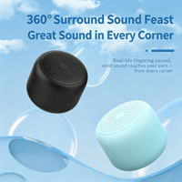 Mini haut-parleur intelligent couleur macaron RGB pour 5.3, audio sans fil portable haute fidélité avec basses profondes, idéal pour voiture, extérieur et maison