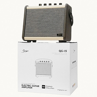 Amplificateur de guitare portable mini 15W avec réverbération et chorus intégrés, prise en charge de l'entrée audio et de l'enregistrement pour la maison et les performances quotidiennes
