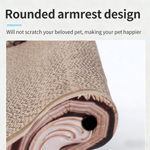 Poste Rascador para Gatos, Tipo Chaise Longue, de Cartón Corrugado Resistente, Cama para Gatos de 1 Nivel, para Jugar, Dormir y Descansar - Product Image 4