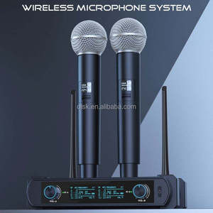 Clavax-Juego de micrófonos de karaoke para el hogar, molde privado, precio barato, antiaullido, rango de trabajo de 50 metros, inalámbrico VHF - Product Image 3