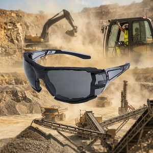 Lunettes de sécurité professionnelles en polycarbonate pour usage quotidien, avec plaquettes nasales souples en PVC, certifiées ANSI Z87.1, design sans monture, protection de Taïwan - Product Image 1