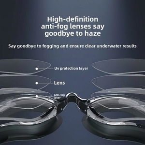 <span class=keywords><strong>Gafas</strong></span> de Natación Unisex JW-1260 HD Antivaho para Adultos, Lentes de PC, Silicona Impermeable, Marco Electrochapado - Product Image 6
